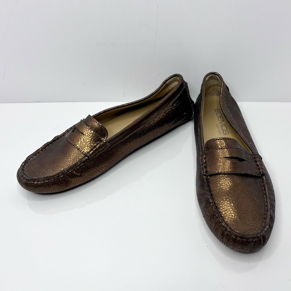Boemos Bronze Leather Driving Loafer - Picture 1 of 8